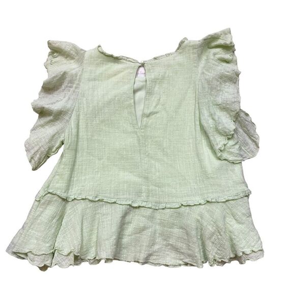 Maeve Anthro Green Cascade Tiered Shell‎ Blouse Size Small - Picture 3 of 14